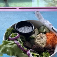 Bowl, no eggs  at Pink Flamingo in Utila