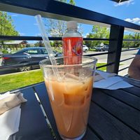 Chai tea and sparkling cherry lemonade at Crepe Cafe Sisters in Spokane