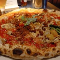 Pizza per tutti (name of pizza) vegan at Grosso Napoletano   in Zaragoza