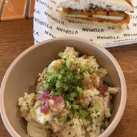 This potato salad is next level    at Vtopian Cheese Shop in Portland