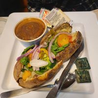 Veggie spud with chili at McAlister's Deli in Burlington