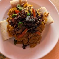 Vegan tibse firfir at Fitsum Shiro bet - ፍፁም ሽሮ ቤት in Addis Ababa