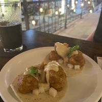 Cauliflower vegan tacos  at Sierra De La Laguna Brewey in San Jose Del Cabo