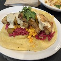 Sabich sandwichh  at Grossman's Noshery & Bar in Santa Rosa