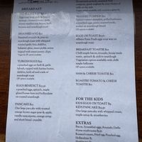 Breakfast Menu  at The Telegraph on Bremer in Bremer Bay
