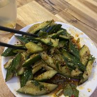 Smashed cucumbers   at Chin Burger 秦堡 in Cologne