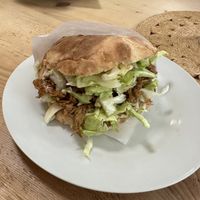 Doner sandwich bigger than my head   at Green Queen by Vegananda in Salzburg