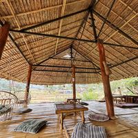 Upstairs seating area  at Ja-Ey Cafe in Pai