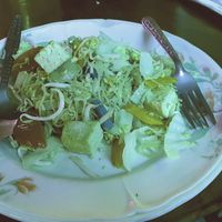 Fried noodles, vegetables and tofu at Mama Sababa in Vang Vieng