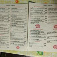 current menu at Van Hanh Restaurant in Portland