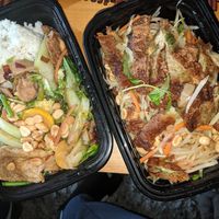 Papaya salad and Kung Pow at Van Hanh Restaurant in Portland