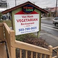 outside (it’s all vegan)  #Veganuary at Van Hanh Restaurant in Portland