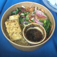 Quinoa Tofu PCI Bowl at Black Heart Café in Iqaluit