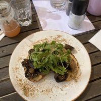 Lemon and thyme marinated mushrooms  at Taylors In The Valley in Middle Swan