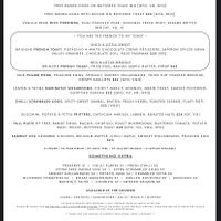 Menu  at Taylors In The Valley in Middle Swan