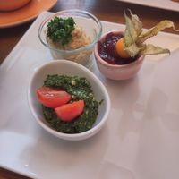 Various dips at Zeiten & Wunder in Bamberg