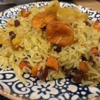 Sweet fruits pilaf   at Afsona in Tashkent