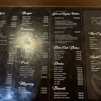 Menu  at Ayi-Rigsar in Kandy