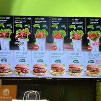 Menu options  at Veganland Cigköfte in Munich