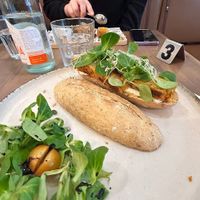 Bocadillo with chickpeas tortilla at Berguna Gluten Free in Valencia