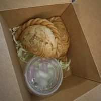 Vegan curry puffs  at Pineapples Thai Kitchen in Charlottesville