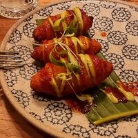 Crispy sweetcorn fritters, avocado salsa & Scotch bonnet jam at Palm House in South West London