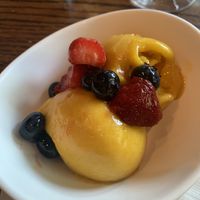 Mango sorbet  at Orzo Kitchen & Wine Bar in Charlottesville