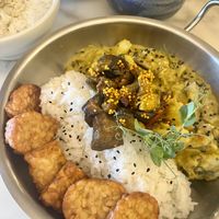 Sri lankan curry (delicious!)  at Ayu in Gzira