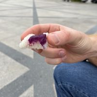 Purple sweet potato   at Thai Grilled Coconut Sticky Rice in Chiang Mai
