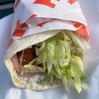 Chicken ceasar snack wrap.  at Pickles Milk Bar in Carlton North