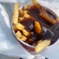 Fries with gravy. Gravy average.  at Pickles Milk Bar in Carlton North