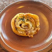 Bacon and cheese scroll $5.00: loved it, perfectly cheesy, and good bacon taste, wish it was bigger! at Pickles Milk Bar in Carlton North