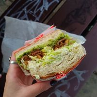 damn caesar sandwich (fried enoki) at Pickles Milk Bar in Carlton North