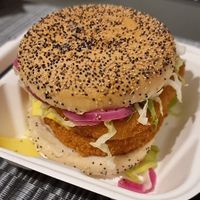Gluten-free royal burger at YouVegan in South West London