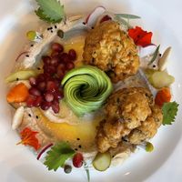 Vegan cauliflower appetizer    at Fischers Fritz Restaurant in Kiel