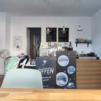 Interior at Bees & Birds Cafe in Basel