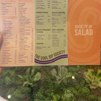 Menu at Feb 2025  at Society of Salads in New Delhi