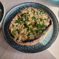 Stuffed Mushroom, Cashew Crumble at Freckled Angel in Menai Bridge