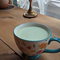Matcha latte at Concept BALA in Quebec