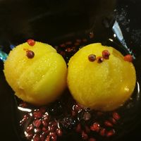 Vegan sorbet at Restaurante De La O in Sevilla