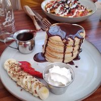 Hotcakes y Nachos at Café Vegetal - Coyoacán in Mexico City