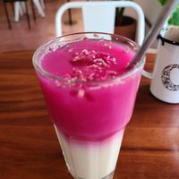 Green tea beverage at Café Vegetal - Coyoacán in Mexico City