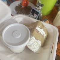 Pastel de Tres Leches Con Crema Lecha (To Add on Top) Frijol would have loved it 🥲💕  at Café Vegetal - Coyoacán in Mexico City