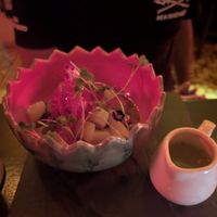 Yacon, watermelon etc salad at Alquímico in Cartagena