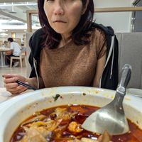 spicy oil "soup" at Veggienius in Taipei