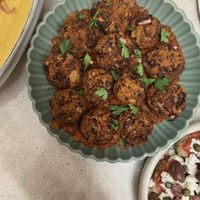 “Meatballs w/ tomato sauce  at SOYBIRD - Vegan Cooking Experience in Athens