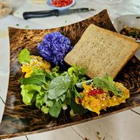 Pumpkin hummus at May Kaidee x Morning Glory Home Cookery School in Chiang Mai