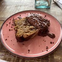 Banana bread with chocolate70% at Mana'o Bowls in Florianopolis