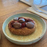 Cookie de chocolate e framboesa at Mana'o Bowls in Florianopolis