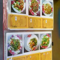 Menu with pad see aew at Lee Jae Veg in Bangkok